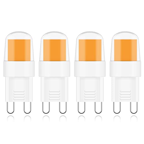 XIMNCHNI G9 LED Lampe Warmweiß 2700K 230V Leuchtmittel 2W Ersatz 10-20W Halogenlampe 230 Lumen Bi-Pin Kurz für Schlafzimmer, Leuchter, Restaurants, Wandleuchte - Nicht Dimmbar (4 Stück) von XIMNCHNI
