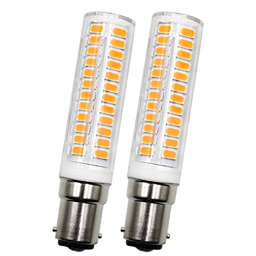 XIMNCHNI B15D LED 230V Warmweiß 3000K Birne,6W Ersatz zu 60W Glühlampen 680LM B15D Lampe Sbc Kleine Bajonett Dimmbar für Wandleuchte,Kronleuchter,Nähmaschine,2 Stück von XIMNCHNI