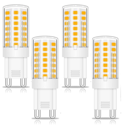 XIMNCHNI G9 LED Lampen Warmweiß 3000K, 3.5W Entspricht 35-40W Halogenbirne, 460LM 230V Glühlampe, G9 Bi-Pin Base Nicht Dimmbar Leuchtmittel,G9 Birne Kapsel Lampe,4er Set von XIMNCHNI