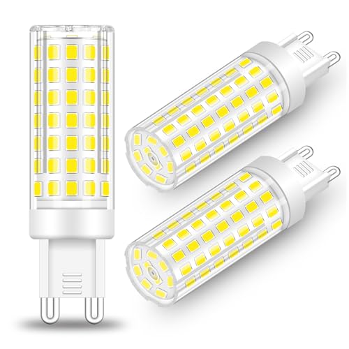 XIMNCHNI 10W G9 LED Lampe,G9 LED Leuchtmittel Corn Light Bulbs Kaltweiss 6000K,10W Enegiesparende LED Glühbirne Ersetzt 85W 80W Halogen Lampe,AC220-240V,Nicht dimmbar,3 Pack von XIMNCHNI