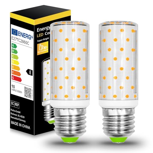 XIMNCHNI E27 LED Lampe 12W Entspricht zu 100W-130W Halogen, 3000K Warmweiß, 1200LM E27 LED Mais Glühbirne, Nicht dimmbar, Edisongewinde und Energiesparlampen, 2er Set von XIMNCHNI