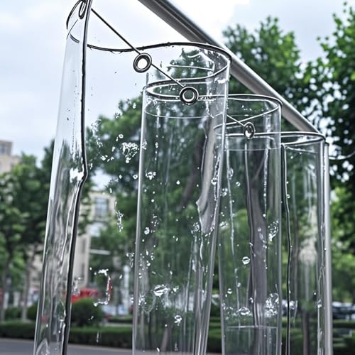 Plane Wasserdicht Transparent mit Ösen 1.8X2M, Durchsichtig PVC Abdeckplane, Reißfest Wetterfeste Plane für Gartenmöbel Pavillon Terrassen Gewächshaus, mit Seil von XIMSPHY