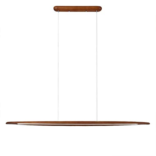 XIN'S LED Pendelleuchte Dimmbar Dark Holz Deckenleuchte Hängeleuchte Höhenverstellbare Hängelampe 18W 3000K-6000K Mit Fernbedienung Lampe 130cm Esszimmer Pendellampe Wohnzimmer Küche Büro Lüster von XIN'S