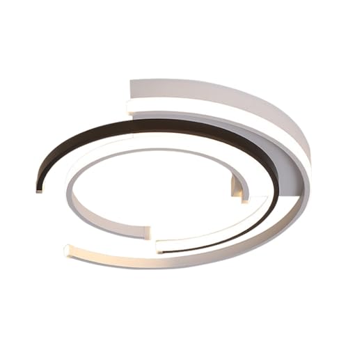 XIN'S Moderne Runde LED-Deckenleuchte Kreative Unregelmäßige Runde Deckenleuchte Stufenlos Dimmbar Mit Fernbedienung Deckeneinbauleuchte Für Wohnzimmer Küche Schlafzimmer Flur Badezimmer(40CM) von XIN'S