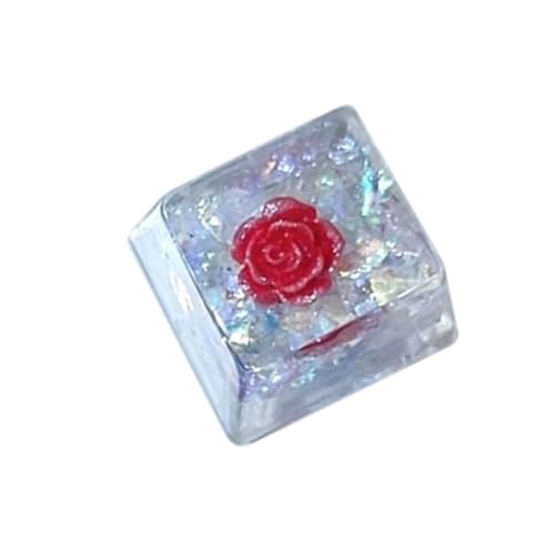 XINAJUND OEM Höhe Harz Blume Keycap Transluzently Epoxy Flower Keycap für mechanische Tastaturen 1 Stück von XINAJUND