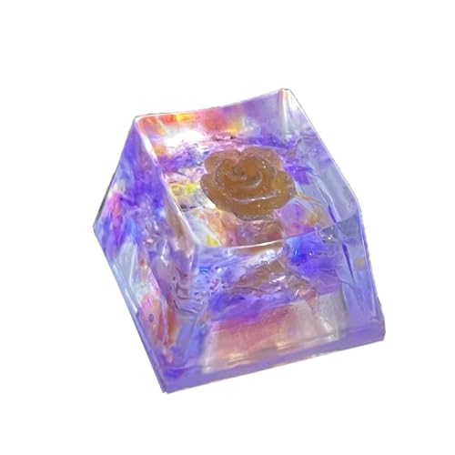 XINAJUND OEM Höhe Harz Blume Keycap Transluzently Epoxy Flower Keycap für mechanische Tastaturen 1 Stück von XINAJUND
