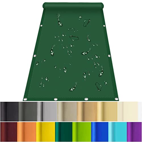 Sonnensegel Quadrat 3 x 3 m PES Polyester UV-Schutz Windschutz Sun Segel Sonnensegel mit Ösen für Terrasse, Balkon, Camping, Dunkelgrün von XINAR