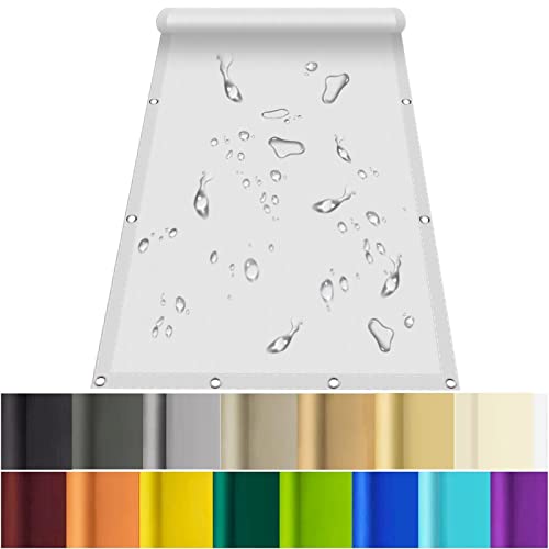 Sonnensegel Wasserdicht Rechteckig 1.5 x 1.8 m Sonnenschutz Polyester Windschutz Windschutz Überdachung Plane mit Ösen für Garten Terrasse Camping, Weiß von XINAR