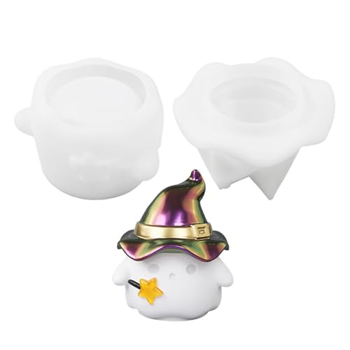 Halloween Geistern Silikonform Aufbewahrungsbox Mit Deckel, 3D Thanksgiving Silikon Gießform Geistern, DIY Silikon Gießform Herbst Geister Kerzenform Für Aufbewahrung Dekor Geschenke (Geistern) von XINBAIJI