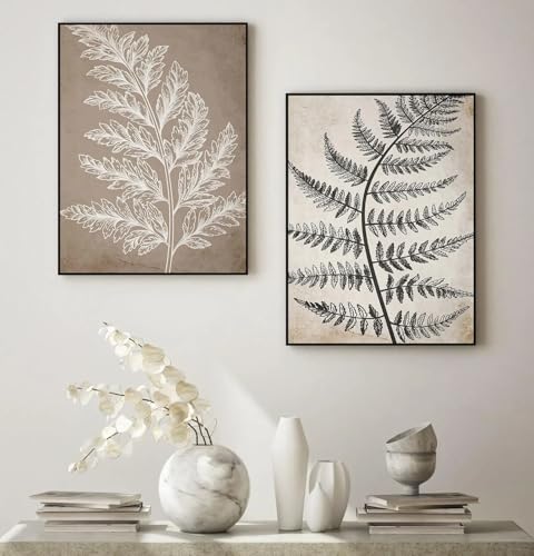 Bohemian Style Beige Brown Line Art Posters Prints Canvas Painting Abstract Wall Art Pictures for Living Room Home Decor 30x50cmx2 Withframe von XINBAO