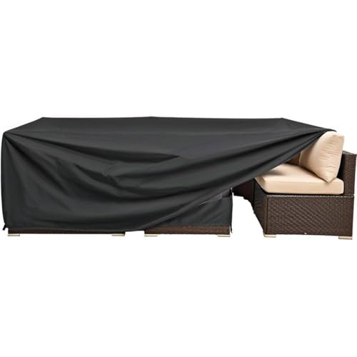 XINBAO 420D Oxford Gewebe Terrassenmöbel 280x150x80cm Abdeckung Gartenmöbel Abdeckung wasserdichte, Rechteckig Abdeckplane Schutzhülle Winterfest, Anti-UV für Gartentische, Loungemöbel von XINBAO