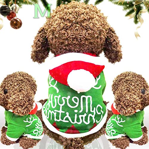 Haustier Weihnachtskostüm, Hund Weihnachtskleidung, Hunde Katzen Kleidung, Christmas Hund Hoodies Kleidung, Für Kleine Hunde Haustier Kleidung Weihnachten Mit Kapuze Wintermantel. (Weihnachten) von XINCHEN