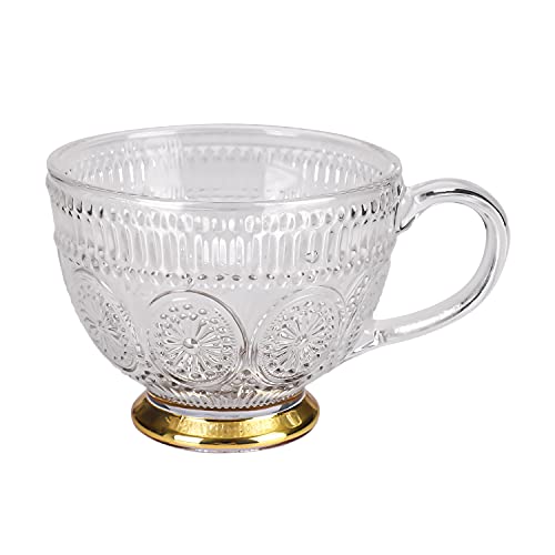 Kaffeeglas Vintage Kaffeetasse mit Griff Robust Glastasse Transparent Milchbecher Langlebig Teeglas Bürotasse Frühstückstasse Wasserglas Milchglas Bleifrei Kristallglas Trinkbecher für Latte Tee Milch Kaffeeglas Vintage Kaffeetasse mit Griff Robust Glastasse Transparent Milchbecher Langlebig Teeglas Bürotasse Frühstückstasse Wasserglas Milchglas Bleifrei Kristallglas Trinkbecher für Latte Tee Milch von XINCHI