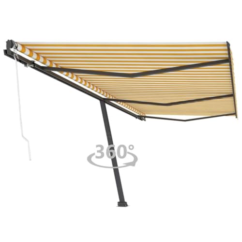Standmarkise Automatisch, markise terrasse balkonschirm Balkon möbel Sonnenschutz Fenster außen Geeignet für courtyards Restaurants Rented Apartments cafes 600x300 cm Gelb & Weiß Standmarkise Automatisch, markise terrasse balkonschirm Balkon möbel Sonnenschutz Fenster außen Geeignet für courtyards Restaurants Rented Apartments cafes 600x300 cm Gelb & Weiß von XINCXIN