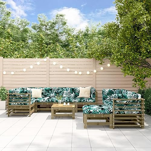 XINCXIN 10-TLG. Garten-Lounge-Set, Outdoor Furniture Terassenmöbel Außen Gartenmöbel Set Garten Möbel Geeignet für Hinterhof Balkon Teich Deck mit Kissen Kiefernholz Imprägniert XINCXIN 10-TLG. Garten-Lounge-Set, Outdoor Furniture Terassenmöbel Außen Gartenmöbel Set Garten Möbel Geeignet für Hinterhof Balkon Teich Deck mit Kissen Kiefernholz Imprägniert von XINCXIN