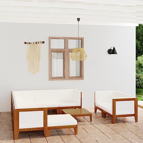 XINCXIN 10-TLG. Garten-Lounge-Set, Terassenmöbel Außen Gartenmöbel Set Outdoor Furniture Garten Möbel Geeignet für Hinterhof Deck Teich Balkon mit Kissen Massivholz Akazie von XINCXIN