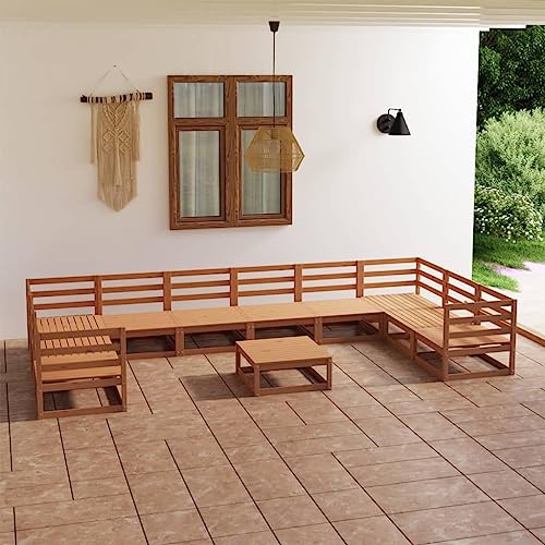 XINCXIN 11-TLG. Garten-Lounge-Set, Gartenmöbel Set Garten Möbel Terassenmöbel Außen Outdoor Furniture Geeignet für Deck Balkon Teich Hinterhof Massivholz Kiefer von XINCXIN