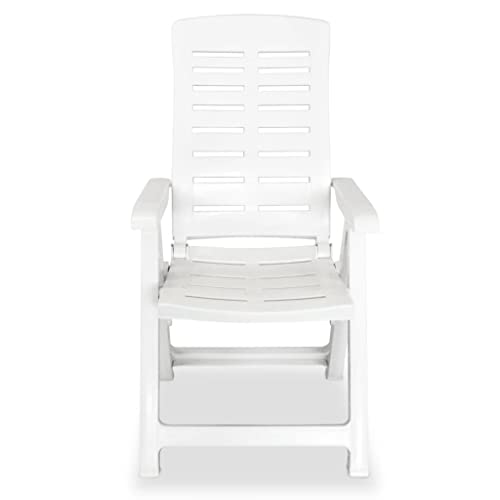 XINCXIN 3-TLG. Garten-Essgruppe, Gartenmöbel Set Outdoor Furniture Terassenmöbel Außen Garten Möbel Geeignet für Teich Balkon Hinterhof Deck Weiß Polypropylen von XINCXIN