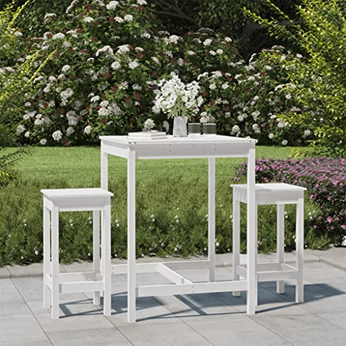 XINCXIN 3-TLG. Gartenbar-Set, Outdoor Furniture Gartenmöbel Set Garten Möbel Terassenmöbel Außen Geeignet für Balkon Deck Hinterhof Teich Weiß Massivholz Kiefer XINCXIN 3-TLG. Gartenbar-Set, Outdoor Furniture Gartenmöbel Set Garten Möbel Terassenmöbel Außen Geeignet für Balkon Deck Hinterhof Teich Weiß Massivholz Kiefer von XINCXIN