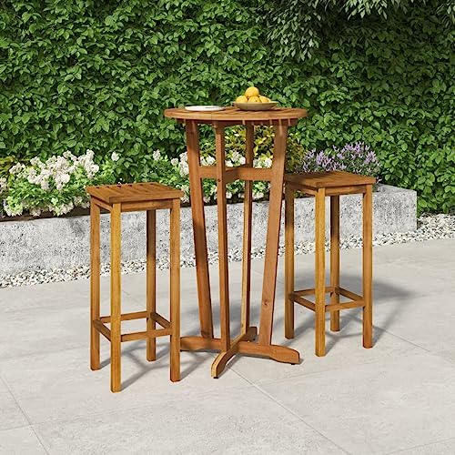 XINCXIN 3-TLG. Gartenbar-Set, Terassenmöbel Außen Outdoor Furniture Garten Möbel Gartenmöbel Set Geeignet für Balkon Hinterhof Deck Teich Massivholz Akazie XINCXIN 3-TLG. Gartenbar-Set, Terassenmöbel Außen Outdoor Furniture Garten Möbel Gartenmöbel Set Geeignet für Balkon Hinterhof Deck Teich Massivholz Akazie von XINCXIN