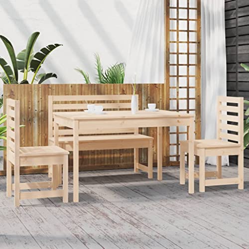XINCXIN 4-TLG. Garten-Essgruppe, Gartenmöbel Set Outdoor Furniture Terassenmöbel Außen Garten Möbel Geeignet für Teich Balkon Hinterhof Deck Massivholz Kiefer XINCXIN 4-TLG. Garten-Essgruppe, Gartenmöbel Set Outdoor Furniture Terassenmöbel Außen Garten Möbel Geeignet für Teich Balkon Hinterhof Deck Massivholz Kiefer von XINCXIN