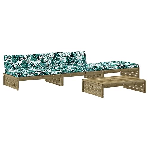 XINCXIN 4-TLG. Garten-Lounge-Set, Gartenmöbel Set Garten Möbel Outdoor Furniture Terassenmöbel Außen Geeignet für Balkon Teich Deck Hinterhof mit Kissen Kiefernholz Imprägniert XINCXIN 4-TLG. Garten-Lounge-Set, Gartenmöbel Set Garten Möbel Outdoor Furniture Terassenmöbel Außen Geeignet für Balkon Teich Deck Hinterhof mit Kissen Kiefernholz Imprägniert von XINCXIN
