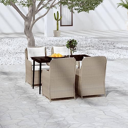 XINCXIN 5-TLG. Garten-Essgruppe, Gartenmöbel Set Garten Möbel Terassenmöbel Außen Outdoor Furniture Geeignet für Hinterhof Balkon Deck Teich Braun XINCXIN 5-TLG. Garten-Essgruppe, Gartenmöbel Set Garten Möbel Terassenmöbel Außen Outdoor Furniture Geeignet für Hinterhof Balkon Deck Teich Braun von XINCXIN