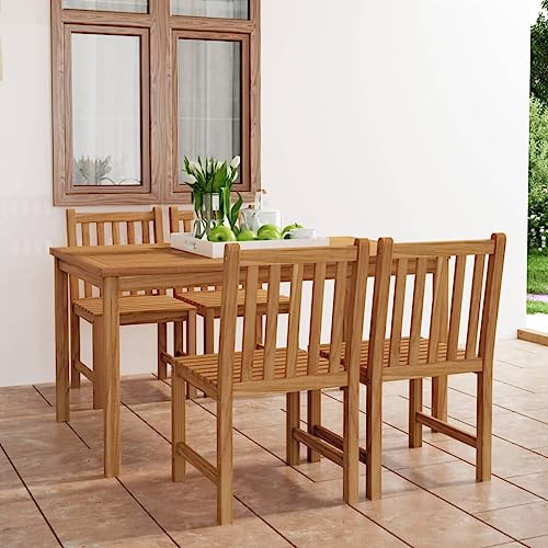 XINCXIN 5-TLG. Garten-Essgruppe, Gartenmöbel Set Outdoor Furniture Garten Möbel Terassenmöbel Außen Geeignet für Deck Balkon Teich Hinterhof Massivholz Teak von XINCXIN