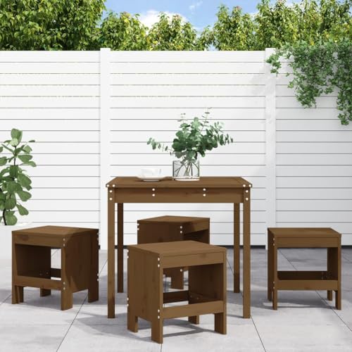 XINCXIN 5-TLG. Garten-Essgruppe, Gartenmöbel Set Terassenmöbel Außen Garten Möbel Outdoor Furniture Geeignet für Deck Hinterhof Balkon Teich Honigbraun Massivholz Kiefer XINCXIN 5-TLG. Garten-Essgruppe, Gartenmöbel Set Terassenmöbel Außen Garten Möbel Outdoor Furniture Geeignet für Deck Hinterhof Balkon Teich Honigbraun Massivholz Kiefer von XINCXIN