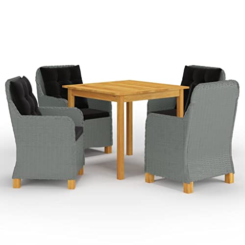 XINCXIN 5-TLG. Garten-Essgruppe, Outdoor Furniture Garten Möbel Gartenmöbel Set Terassenmöbel Außen Geeignet für Teich Hinterhof Deck Balkon Hellgrau XINCXIN 5-TLG. Garten-Essgruppe, Outdoor Furniture Garten Möbel Gartenmöbel Set Terassenmöbel Außen Geeignet für Teich Hinterhof Deck Balkon Hellgrau von XINCXIN