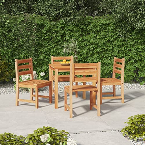 XINCXIN 5-TLG. Garten-Essgruppe, Outdoor Furniture Garten Möbel Terassenmöbel Außen Gartenmöbel Set Geeignet für Hinterhof Teich Balkon Deck Massivholz Teak von XINCXIN