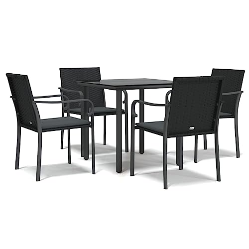 XINCXIN 5-TLG. Garten-Essgruppe, Outdoor Furniture Garten Möbel Terassenmöbel Außen Gartenmöbel Set Geeignet für Hinterhof Teich Balkon Deck mit Kissen Poly Rattan und Stahl XINCXIN 5-TLG. Garten-Essgruppe, Outdoor Furniture Garten Möbel Terassenmöbel Außen Gartenmöbel Set Geeignet für Hinterhof Teich Balkon Deck mit Kissen Poly Rattan und Stahl von XINCXIN