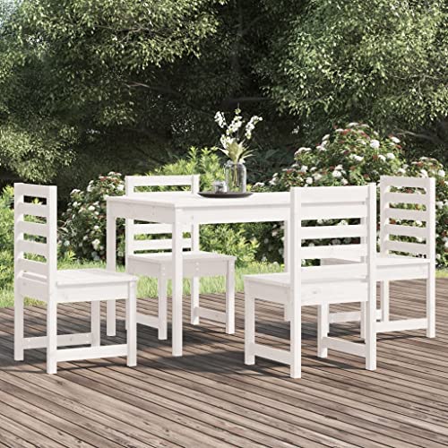 XINCXIN 5-TLG. Garten-Essgruppe, Terassenmöbel Außen Garten Möbel Outdoor Furniture Gartenmöbel Set Geeignet für Balkon Teich Hinterhof Deck Weiß Massivholz Kiefer XINCXIN 5-TLG. Garten-Essgruppe, Terassenmöbel Außen Garten Möbel Outdoor Furniture Gartenmöbel Set Geeignet für Balkon Teich Hinterhof Deck Weiß Massivholz Kiefer von XINCXIN