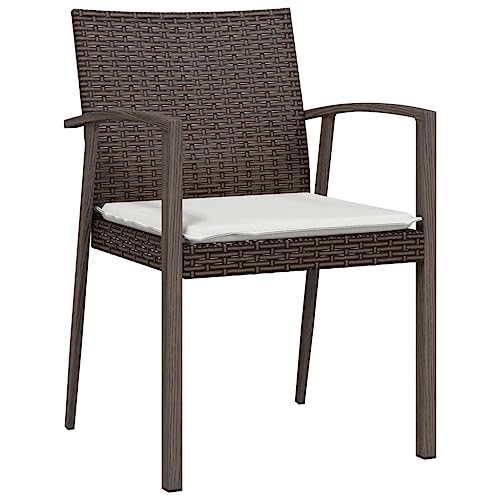 XINCXIN 7-TLG. Garten-Essgruppe, Terassenmöbel Außen Gartenmöbel Set Garten Möbel Outdoor Furniture Geeignet für Hinterhof Deck Balkon Teich mit Kissen Poly Rattan und Stahl von XINCXIN