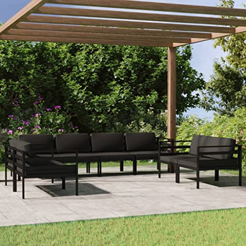 XINCXIN 8-TLG. Garten-Lounge-Set, Gartenmöbel Set Garten Möbel Outdoor Furniture Terassenmöbel Außen Geeignet für Hinterhof Balkon Teich Deck mit Kissen Aluminium Anthrazit XINCXIN 8-TLG. Garten-Lounge-Set, Gartenmöbel Set Garten Möbel Outdoor Furniture Terassenmöbel Außen Geeignet für Hinterhof Balkon Teich Deck mit Kissen Aluminium Anthrazit von XINCXIN