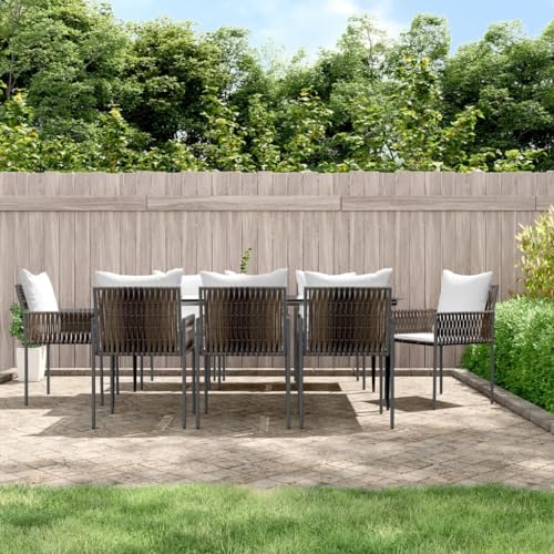 XINCXIN 9-TLG. Garten-Essgruppe, Outdoor Furniture Gartenmöbel Set Terassenmöbel Außen Garten Möbel Geeignet für Hinterhof Deck Teich Balkon mit Kissen Poly Rattan und Stahl XINCXIN 9-TLG. Garten-Essgruppe, Outdoor Furniture Gartenmöbel Set Terassenmöbel Außen Garten Möbel Geeignet für Hinterhof Deck Teich Balkon mit Kissen Poly Rattan und Stahl von XINCXIN