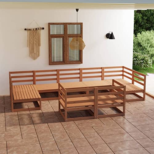 XINCXIN 9-TLG. Garten-Lounge-Set, Garten Möbel Terassenmöbel Außen Outdoor Furniture Gartenmöbel Set Geeignet für Deck Hinterhof Balkon Teich Massivholz Kiefer von XINCXIN