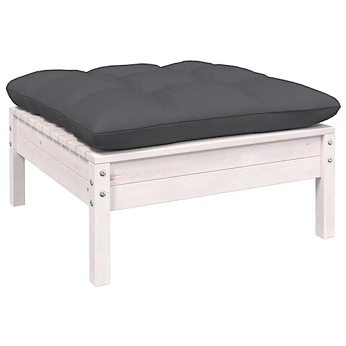 XINCXIN 9-TLG. Garten-Lounge-Set, Terassenmöbel Außen Outdoor Furniture Gartenmöbel Set Garten Möbel Geeignet für Hinterhof Balkon Deck Teich mit Kissen Weiß Kiefernholz von XINCXIN