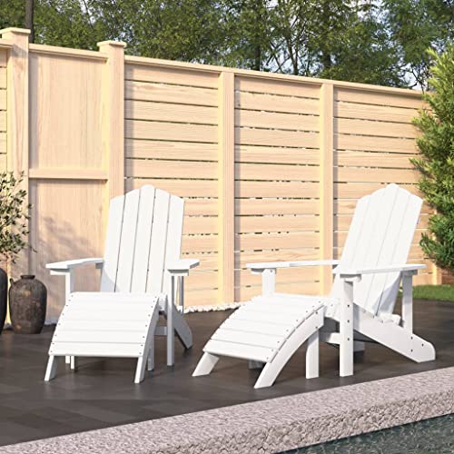 XINCXIN Adirondack-Gartenstühle 2 STK., Chair Stühle Gartensessel Korbsessel Geeignet für Pool Balcony Garden Terrace mit Hockern HDPE Weiß XINCXIN Adirondack-Gartenstühle 2 STK., Chair Stühle Gartensessel Korbsessel Geeignet für Pool Balcony Garden Terrace mit Hockern HDPE Weiß von XINCXIN