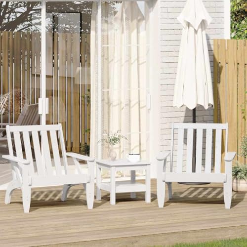 XINCXIN Adirondack-Gartenstühle 2Stk., Korbsessel Terrassenstühle Gartensessel Gartenmöbel Geeignet für Pool Balcony Terrace Garden Weiß 75x77x77cm Massivholz Kiefer von XINCXIN