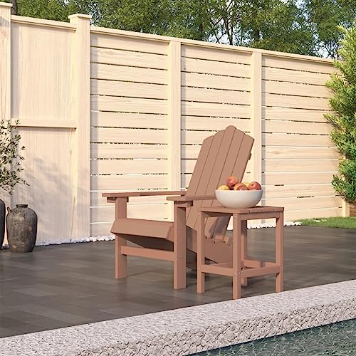 XINCXIN Adirondack-Gartenstuhl, Gartensessel Stuhl Chair Terrassenstühle Geeignet für Pool Terrace Balcony Outdoor mit Tisch HDPE Braun von XINCXIN