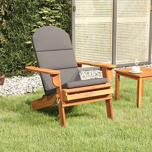 XINCXIN Adirondack-Gartenstuhl, Terrassenstühle Stühle Stuhl Gartenmöbel Geeignet für Pool Garden Terrace Outdoor mit Kissen Massivholz Akazie von XINCXIN