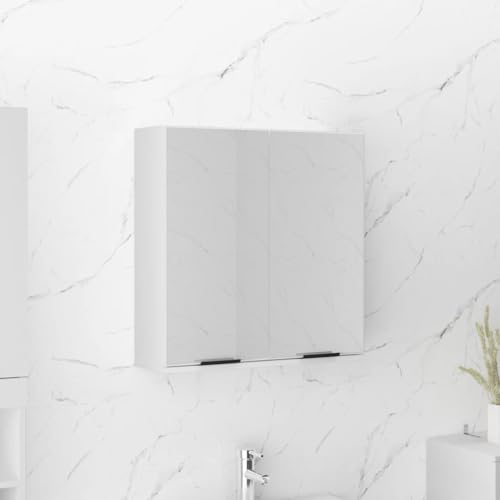 XINCXIN Bad-Spiegelschrank, Badezimmer möbel waschtischunterschrank unterschrank waschbecken badmöbel Weiß 64x20x67 cm von XINCXIN