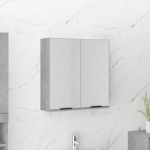 XINCXIN Bad-Spiegelschrank, badezimmerunterschrank Badezimmer möbel unterschrank waschbecken badmöbel Betongrau 64x20x67 cm von XINCXIN
