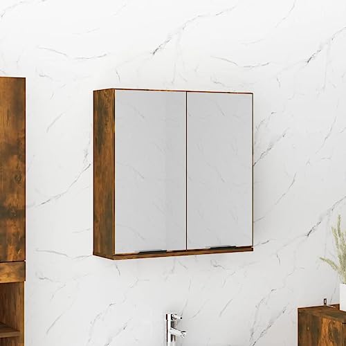 XINCXIN Bad-Spiegelschrank, badezimmerunterschrank waschtischunterschrank unterschrank waschbecken Badezimmer möbel Räuchereiche 64x20x67 cm von XINCXIN