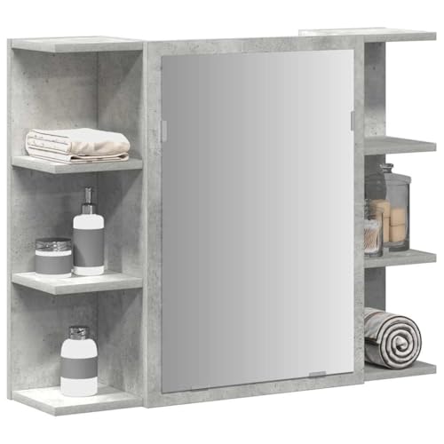 XINCXIN Bad-Spiegelschrank, waschtischunterschrank badmöbel badezimmerunterschrank unterschrank waschbecken Betongrau 80x20,5x64 cm Holzwerkstoff von XINCXIN