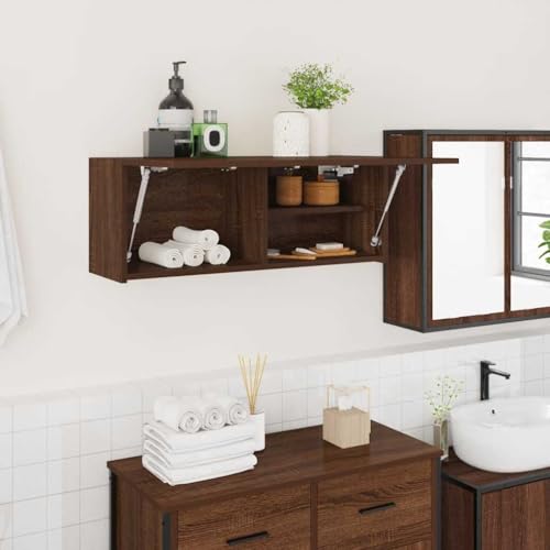 XINCXIN Bad-Wandschrank, Badezimmer möbel waschtischunterschrank badmöbel badezimmerunterschrank Braun Eichen-Optik 80x25x30 cm Holzwerkstoff XINCXIN Bad-Wandschrank, Badezimmer möbel waschtischunterschrank badmöbel badezimmerunterschrank Braun Eichen-Optik 80x25x30 cm Holzwerkstoff von XINCXIN