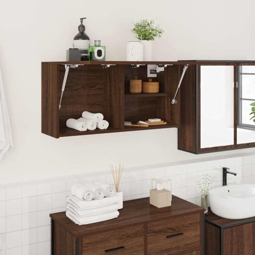XINCXIN Bad-Wandschrank, badezimmerunterschrank unterschrank waschbecken waschtischunterschrank badmöbel Braun Eichen-Optik 80x25x40 cm Holzwerkstoff XINCXIN Bad-Wandschrank, badezimmerunterschrank unterschrank waschbecken waschtischunterschrank badmöbel Braun Eichen-Optik 80x25x40 cm Holzwerkstoff von XINCXIN