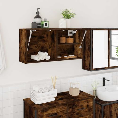 XINCXIN Bad-Wandschrank, badmöbel waschtischunterschrank badezimmerunterschrank unterschrank waschbecken Räuchereiche 80x25x40 cm Holzwerkstoff XINCXIN Bad-Wandschrank, badmöbel waschtischunterschrank badezimmerunterschrank unterschrank waschbecken Räuchereiche 80x25x40 cm Holzwerkstoff von XINCXIN