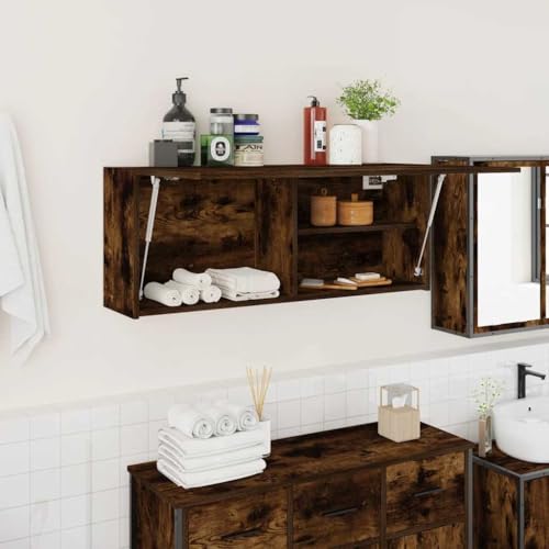 XINCXIN Bad-Wandschrank, unterschrank waschbecken badmöbel badezimmerunterschrank Badezimmer möbel Räuchereiche 100x25x40 cm Holzwerkstoff XINCXIN Bad-Wandschrank, unterschrank waschbecken badmöbel badezimmerunterschrank Badezimmer möbel Räuchereiche 100x25x40 cm Holzwerkstoff von XINCXIN